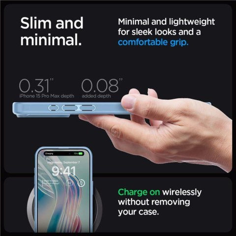 Etui pokrowiec na iPhone 15 Pro Max Ultra Hybrid - jasnoniebieski