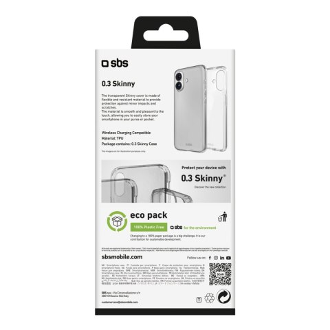 Etui pokrowiec na iPhone 16 Plus Skinny Cover - przezroczysty