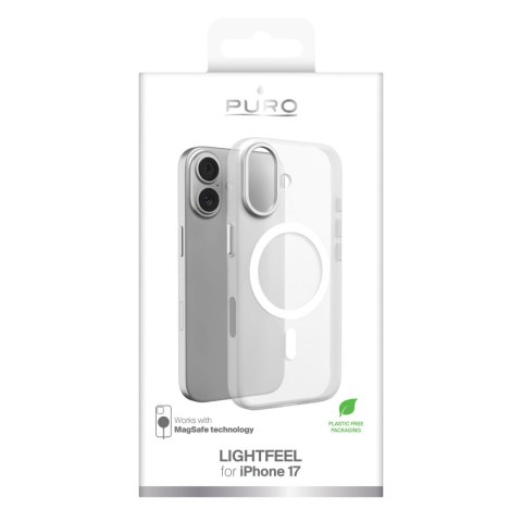 Etui pokrowiec na iPhone 17 Lightfeel MagSafe - przezroczysto białe