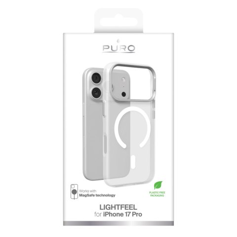 Etui pokrowiec na iPhone 17 Pro Lightfeel MagSafe - przezroczysto białe