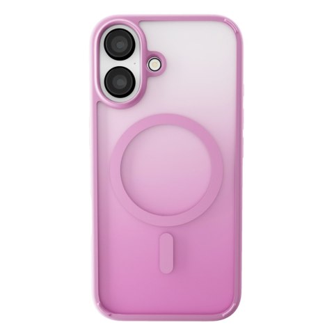 Etui silikonowe do iPhone 16 Gradient MagSafe - różowe