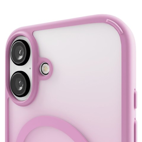 Etui silikonowe do iPhone 16 Gradient MagSafe - różowe