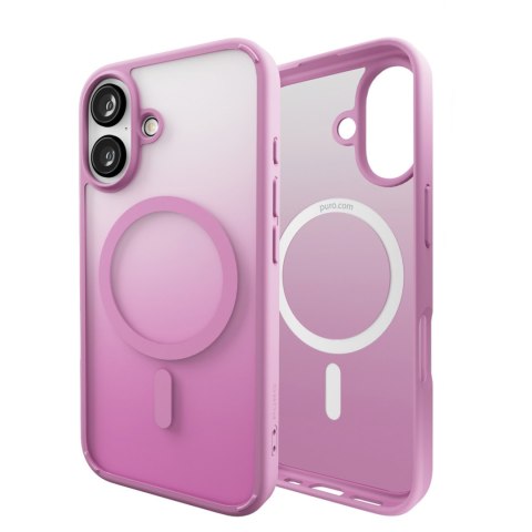 Etui silikonowe do iPhone 16 Gradient MagSafe - różowe