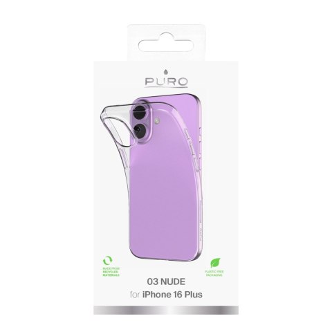 Etui silikonowe do iPhone 16 Plus 03 Nude - przezroczyste