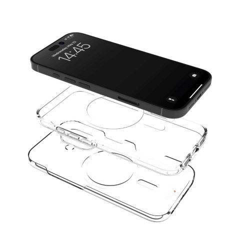 Etui silikonowe do iPhone 16 Plus Impact Clear D3O MagSafe - przezroczyste