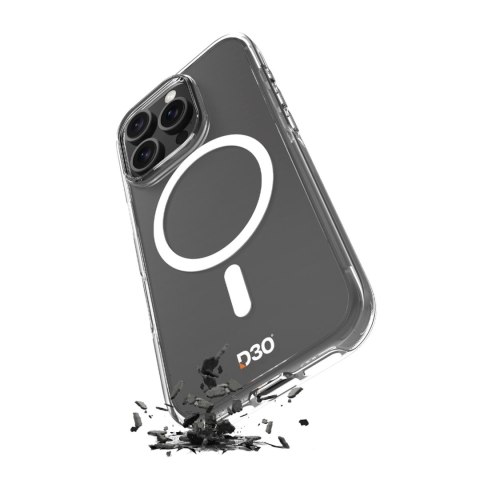 Etui silikonowe do iPhone 16 Pro Impact Clear D3O MagSafe - przezroczyste