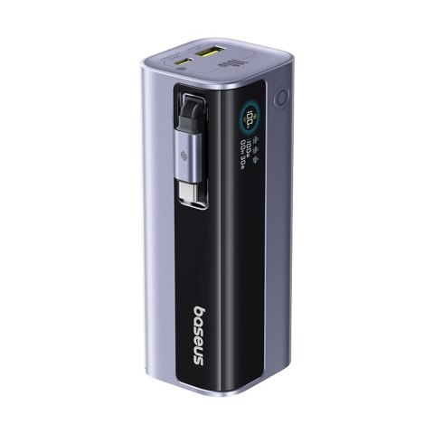 Powerbank 10000mAh EnerGeek GR11 ze zwijanym kablem 100W - szary