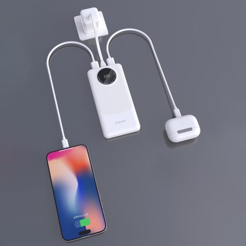 Powerbank K12 10000mAh USB-A USB-C PD 22.5W - biały