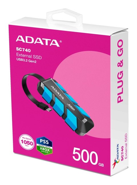 Adata Dysk SSD SC740 500G U3.2C 1050/1000 MB/s