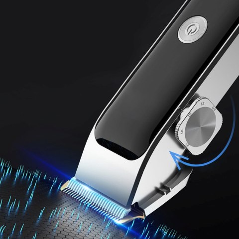 Maszynka do strzyżenia z trymerem 7 nasadek LED USB-C - zestaw