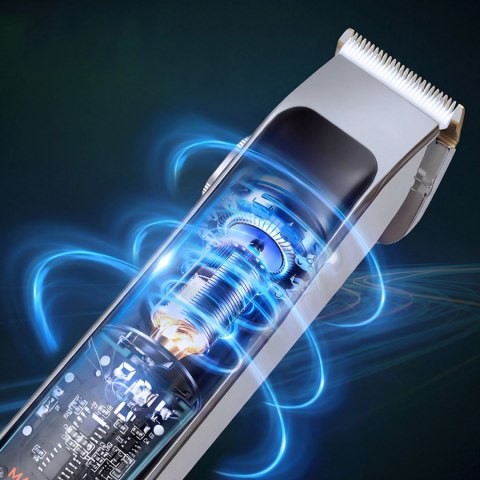 Maszynka do strzyżenia z trymerem 7 nasadek LED USB-C - zestaw