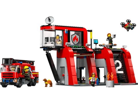 LEGO City 60414 - Remiza strażacka z wozem strażackim (OUTLET)
