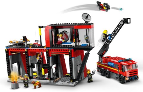 LEGO City 60414 - Remiza strażacka z wozem strażackim (OUTLET)