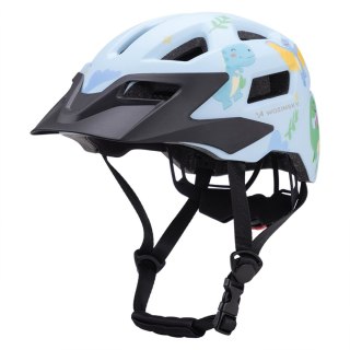 Kask rowerowy dziecięcy MTB z odpinanym daszkiem 52-56 cm - jasnoniebieski