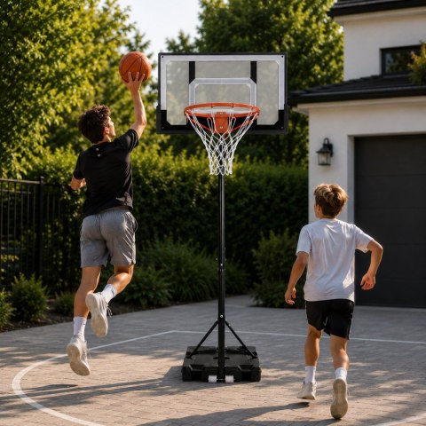 Kosz do koszykówki regulowany do 210 cm wolnostojący tablica obręcz MOVEPRO