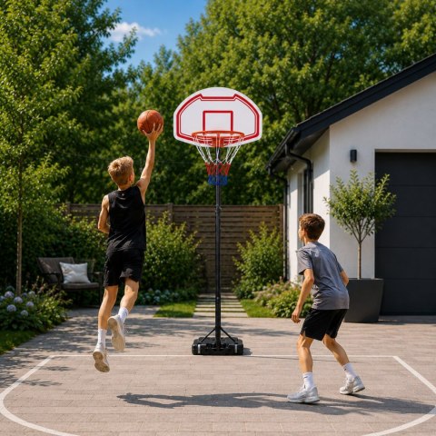 Kosz do koszykówki regulowany do 210 cm wolnostojący tablica obręcz MOVEPRO