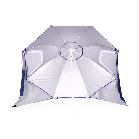Parasol plażowy 2w1 namiot ze ściankami regulowany 125-200 cm niebieski MultiGarden