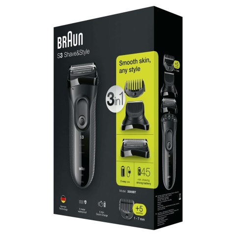 Golarka elektryczna 3000BT BRAUN Black/Grey