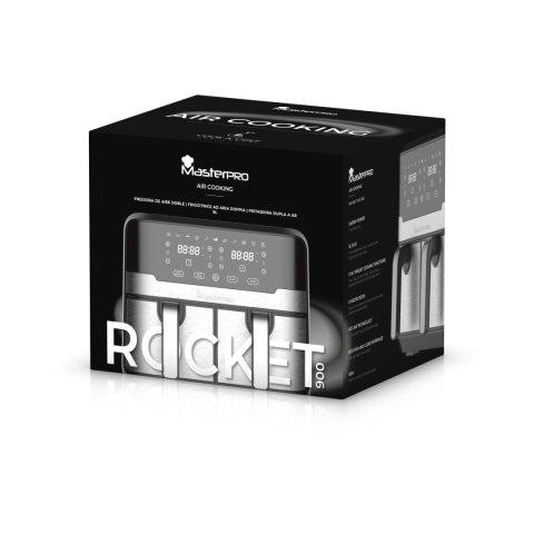 Frytkownica na gorące powietrze Masterpro Rocket Duo 900 2400 W 9 L Czarny