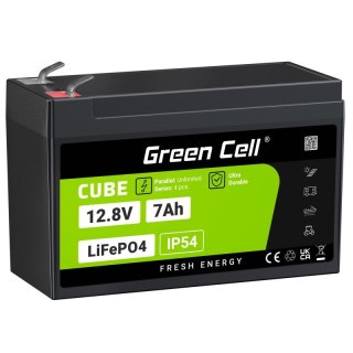 GREEN CELL AKUMULATOR LIFEPO4 CUBE 7AH 12V/12.8V 89.6WH LFPGC12V7AH