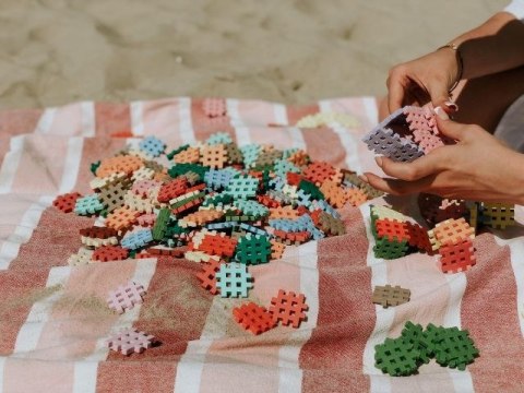 Klocki konstrukcyjne Marioinex Mini Waffle, 500 elementów pastelowe