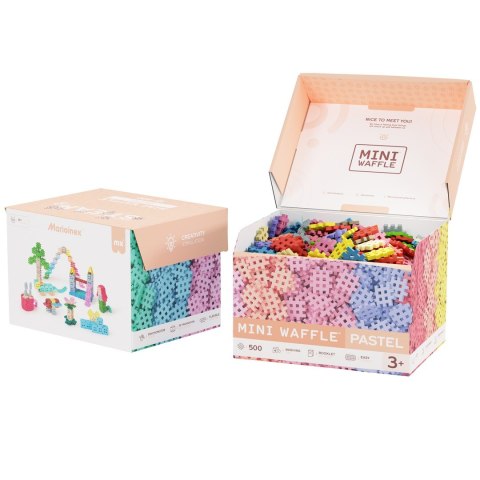 Klocki konstrukcyjne Marioinex Mini Waffle, 500 elementów pastelowe