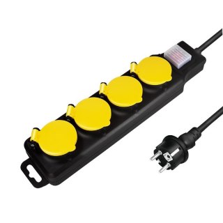 Listwa zasilająca LogiLink LPS254 4 gniazda ON/OFF 1,5m, zewnętrzna, IP44