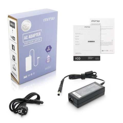 Zasilacz sieciowy Mitsu 19.5V 3.33A (7.4x5.0 pin) 65W do notebooka HP