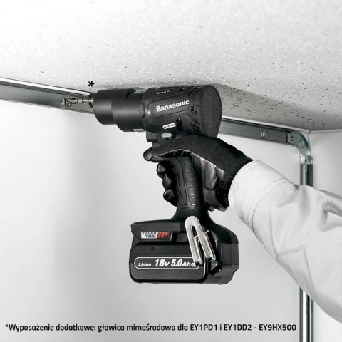 Zakrętarka udarowa 18V Panasonic EY1PD1 + ładowarka + 2 x aku 18 V / 5,0 Ah + systainer