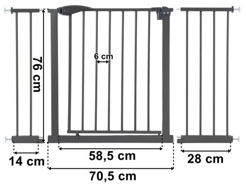 Barierka zabezpieczająca VILO 75-127,5 cm