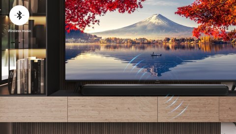 Soundbar TCL S45HE 2.0 kan.100W Bluetooth 5.2 Dolby Atmos Tytanowy
