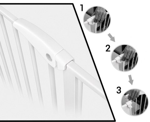 Barierka zabezpieczająca NILA 75-127,5 cm