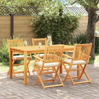 Krzesło składane z poduszką 4 pcs Biały 49 x 57.5 x 92cm