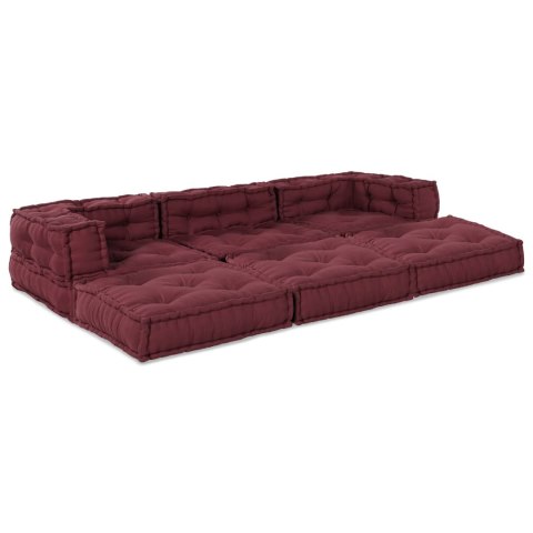 Modularna jednostka sofy 3 pcs Bordowy tkanina