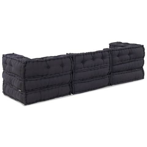 Modularna jednostka sofy 3 pcs antracytowy tkanina