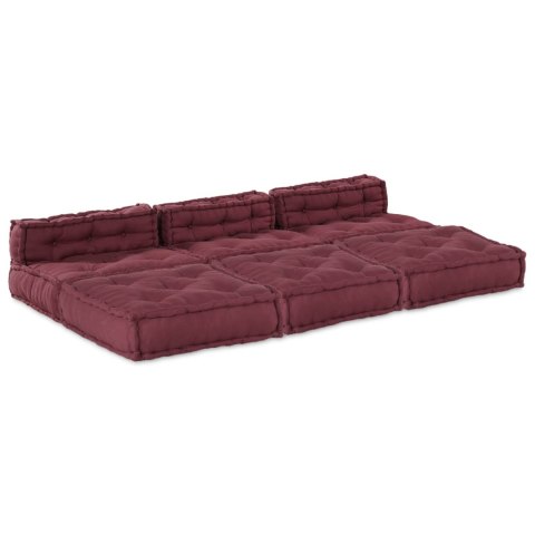 Modularna jednostka sofy 4 pcs Bordowy tkanina