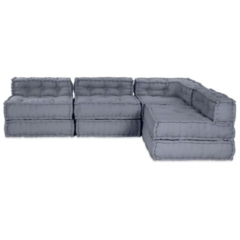 Modularna jednostka sofy 4 pcs Szary tkanina