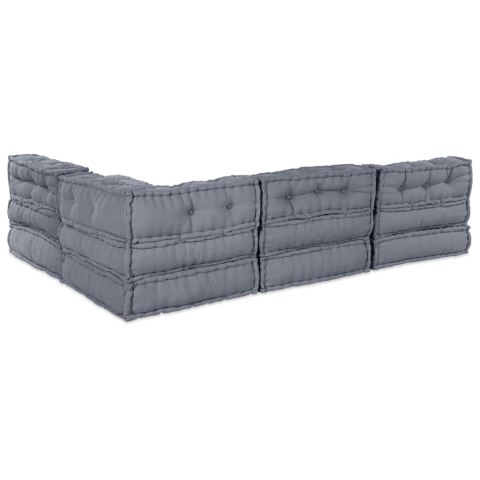 Modularna jednostka sofy 4 pcs Szary tkanina