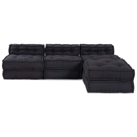 Modularna jednostka sofy 4 pcs antracytowy tkanina