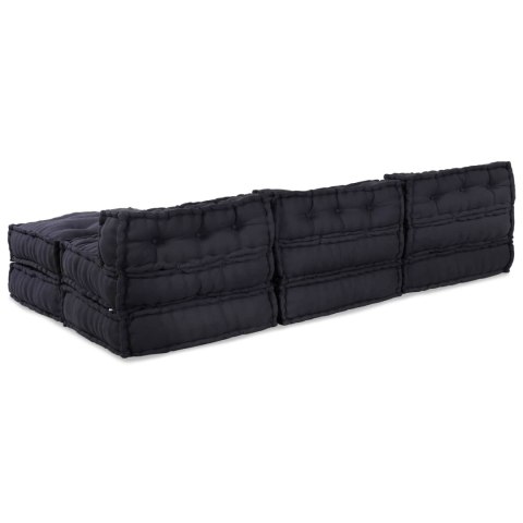 Modularna jednostka sofy 4 pcs antracytowy tkanina