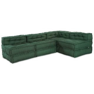 Modularna jednostka sofy 4 pcs zielony tkanina
