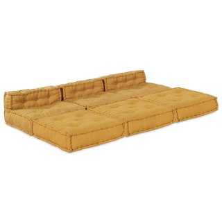 Modularna jednostka sofy 4 pcs żółty tkanina
