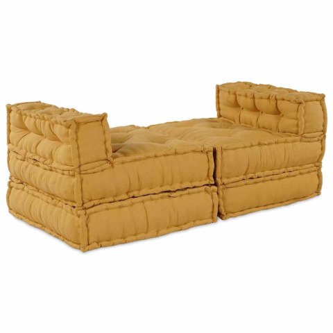 Modularna jednostka sofy 4 pcs żółty tkanina