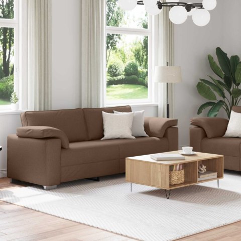 Sofa 2 pcs Brązowy 219 x 80 x 82 cm tkanina