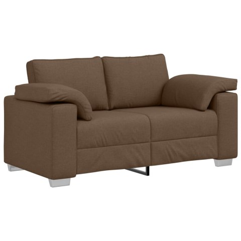 Sofa 2 pcs Brązowy 219 x 80 x 82 cm tkanina