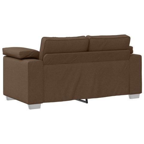 Sofa 2 pcs Brązowy 219 x 80 x 82 cm tkanina