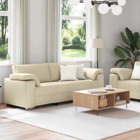 Sofa 2 pcs Kremowy 219 x 80 x 82 cm tkanina