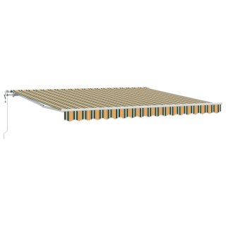 Elektryczna Rozkładana Markiza Zielony i żółty 400 × 300 cm