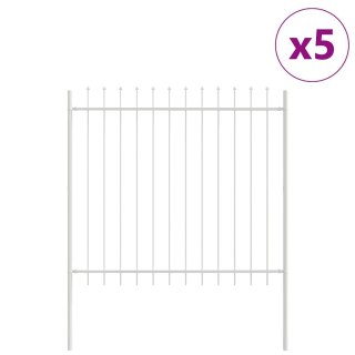 Ogrodzenie Ogrodowe 5 pcs Biały 8,5 x 1,5 m