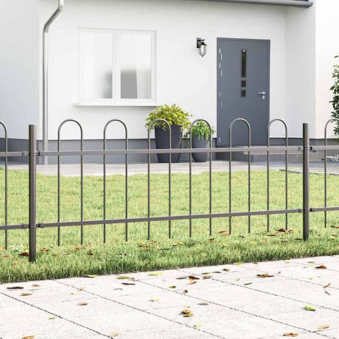 Ogrodzenie Ogrodowe 5 pcs Szary 8,5 x 0,6 m